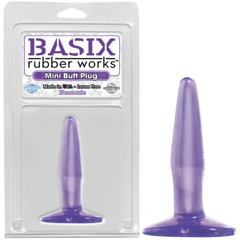 Basix Rubber Works Beginner's Butt Plug - Purple